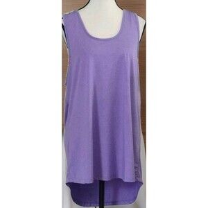 Cakulo Tank Top Size XL Purple Racerback Low-High Sleeveless Workout